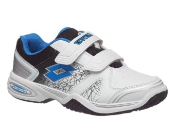 BUTY TENIS LOTTO T-STRIKE II JUNIOR CLS WH/BL 35