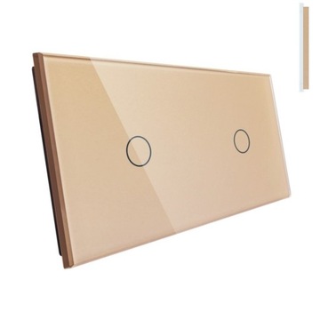 LIVOLO PANEL SZKLANY DO WŁĄCZNIKA DOTYKOWEGO 1+1 Z