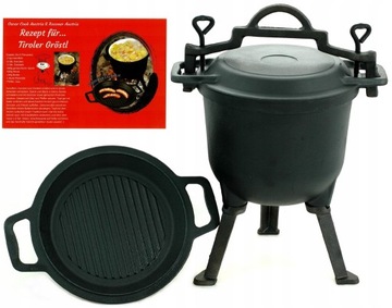 ЧУГУННЫЙ КАУЛДЕЛЬ 11Л ВЕНГРИЯ ОХОТНИЧЬЯ КОРЗИНКА для жаркого, КАМИН-ГРИЛЬ