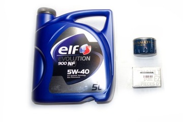 FILTR + OLEJ ELF 5W-40 RENAULT 1.4 1.6 1.8 2.0 16V