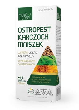 MEDICA OSTROPEST KARCZOCH MNISZEK MOCNA wątroba DETOKS OCZYSZCZANIE TRAWIEN