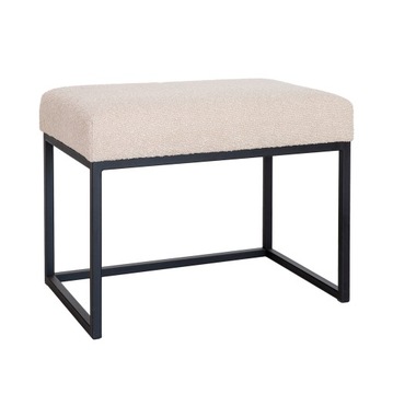 Pufa ławka tapicerowana metalowa BOUCLE 90x45x40