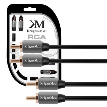 Kruger&Matz KABEL INTERKONEKT 2xRCA 2xRCA 3m