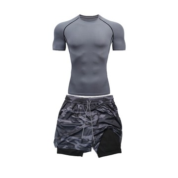 Мужской компрессионный костюм быстросохнущий, короткий, Sl