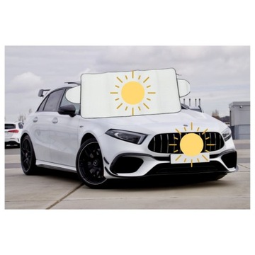 БОЛЬШОЙ КОВРИКОВЫЙ СОЛНЦЕЗАЩИТНЫЙ КОЗЫРЕК ДЛЯ БОЛЬШОГО ОКНА АВТОМОБИЛЯ отражает лучи