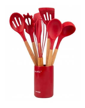 VINTAGE CUISINE ZESTAW PRZYBORY KUCHENNE CZERWONE