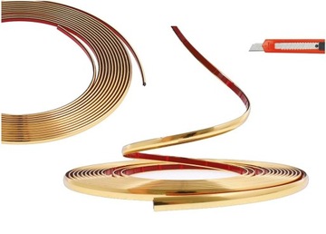 Лента декоративная самоклеящаяся GOLD 9 мм - 8 метров 9мм/8м GOLD