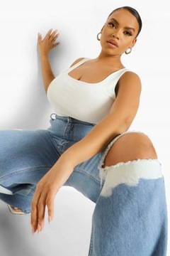 BOOHOO BODY IVORY KLASYCZNE BASIC CASUAL 44 XXL