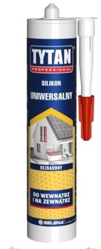 Silikon sanitarny uniwersalny bezbarwny 280ml TYTAN odporny na pleśń glony