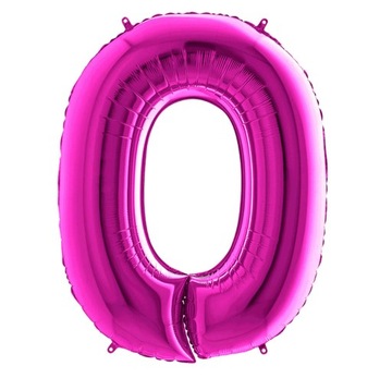 FIOLETOWY BALON FOLIOWY 80 CM CYFRA 0 ZERO
