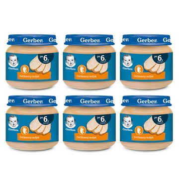 GERBER obiadek delikatny indyk 6x80g