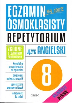 EGZAMIN ÓSMOKLASISTY NA 100% J. ANGIELSKI repetytorium u.