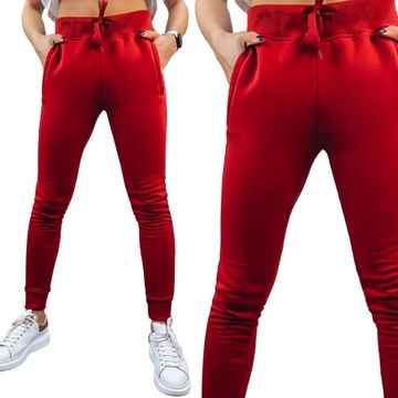 DAMSKIE SPODNIE DRESOWE GŁADKIE roz. XL