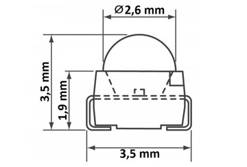 СВЕТОДИОДЫ OSRAM DIODE SMD LY-E65F-DAEB-46-1 ЖЕЛТЫЕ PLCC4 ВЫПУКЛЫЕ - 10 шт.