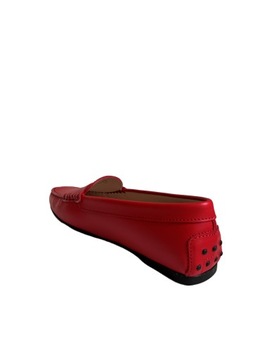 TOD'S mokasyny czerwone skórzane r. 38,5