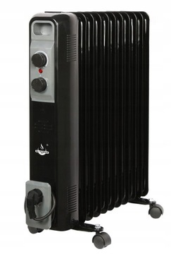 GRZEJNIK ELEKTRYCZNY OLEJOWY ELFUEGO 2500W 11 ŻEBER CZARNY TERMOSTAT NOWY !