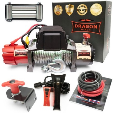 6T WYCIĄGARKA DRAGON 12V ELEKTRYCZNA WCIĄGARKA linowa samochodowa lawety