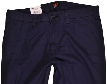 LEE spodnie NAVY regular SLIM CHINO _ W28 L33