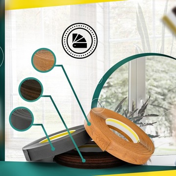 Listwa Maskująca okienna Płaskownik ZŁOTY DĄB 60mm do Okien PCV 25mb