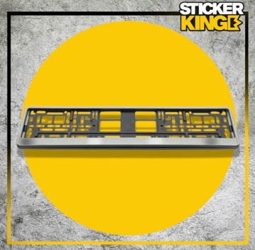 Ramka Z NAPISEM pod tablicę rejestracyjną do NAPIS TEKST CYTAT IMIĘ srebrna