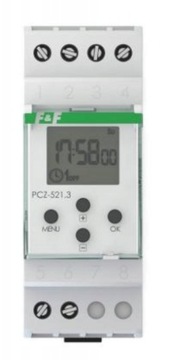 Programator czasowy 1-kan. 16A F&F PCZ-521.3-PLUS