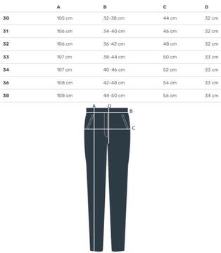 Męskie jeasny spodnie granatowe joggery z wiązaniem 32