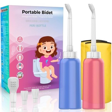 BUTELKA DO MYCIA BIDET RĘCZNY 500ML PRZENOŚNY BIDET TURYSTYCZNA 2SZTUK