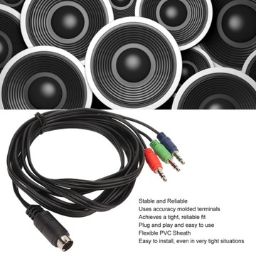 9-контактный кабель Plug and Play Mini DIN на 3 постоянного тока, 3,5 мм