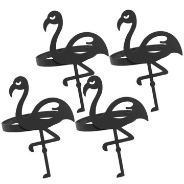 КОЛЬЦА ДЛЯ САЛФЕТОК ФЛАМИНГО ДЕКОР ОБЕДЕННОГО СТОЛА 4 ШТ.