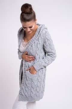 GLORIA BLOGGING ТЕПЛЫЙ КАРДИГАН С КАПЮШОНОМ L/XL