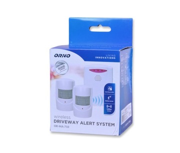 ORNO 2x CZUJNIK RUCHU + ALARM SYGNALIZATOR WEJŚĆ