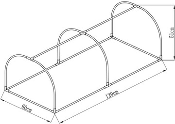 Теплица, мини садовый туннель, балкон, 2 камеры, 130 см.