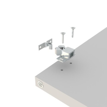 Защелка мебельная роликовая для дверей, белая оцинковка