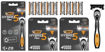 BIC Hybrid 5 Flex Maszynka do Golenia + 10 wkładów