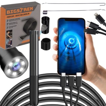ИНСПЕКЦИОННАЯ КАМЕРА-ЭНДОСКОП ДЛЯ ТЕЛЕФОНА 2M WIFI USB ЭНДОСКОПИЧЕСКАЯ ANDROID IOS