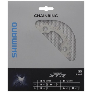 Zębatka Shimano XTR FC-M985 28T