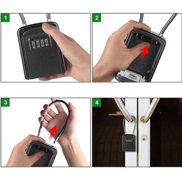 КЛЮЧ БЕЗОПАСНОГО ХРАНЕНИЯ КОМБИНИРОВАННЫЙ КОД ХРАНЕНИЯ СО СЪЕМНЫМ КАБЕЛЕМ Водонепроницаемый