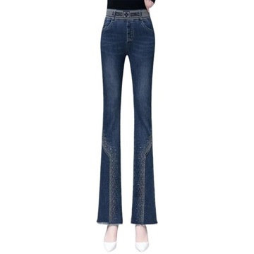 Damskie spodnie jeansowe Full 27 ciemnoniebieskie