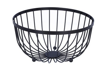 СТАЛЬНАЯ КОРЗИНА КОРЗИНА ДЛЯ ФРУКТОВ ЧЕРНАЯ ЧАША 24 СМ