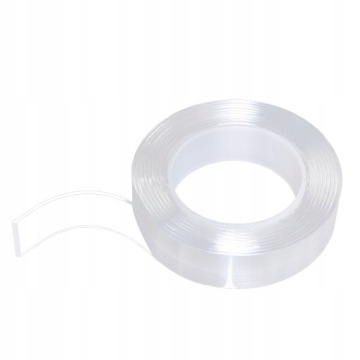 TAŚMA MAGICZNA DWUSTRONNA 30x2 MM BEZBARWNA PRZEZROCZYSTA 3 M ELASTYCZNA