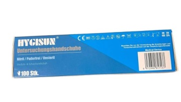 Нитрильные перчатки синие огненные гигисуны size s