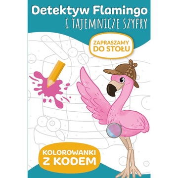 KOLOROWANKA Z KODEM Detektyw Flamingo i tajemnicze szyfry Trefl