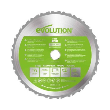Piła widiowa TCT wielozadaniowa Evolution FURY 255 / 24z