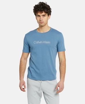 Koszulka z krótkim rękawem CALVIN KLEIN męski t-shirt r. M niebieska CK