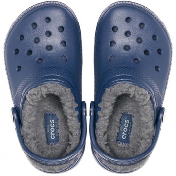 Chodaki dla dzieci Crocs Lined Clog granatowe 207009 459 22-23