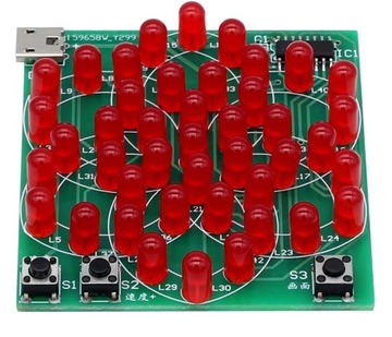 Kwiat 43 LED Efekt świetlny 9 animacji DIY KIT