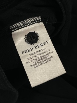 Fred Perry Polo Damskie Klasyczne Czarne Unikat Logo 42 S M