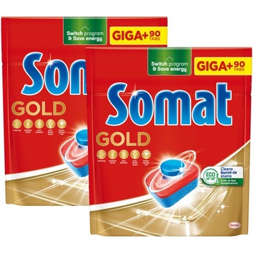 SOMAT GOLD GIGA TABLETKI DO ZMYWARKI 2X 90 SZT
