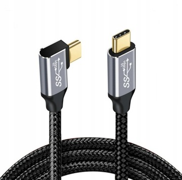 KABEL KĄTOWY USB-C 3.1 POWER DELIVERY 100W 5A 3M