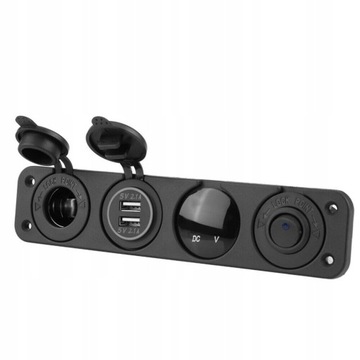 РАЗЪЕМ ПРИкуривателя АВТОМОБИЛЬНЫЙ ВОЛЬТМЕТР 2x USB 12В